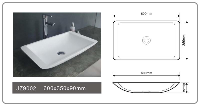JINGZUN BATH solid surface/stone resin basin/sink JZ9002