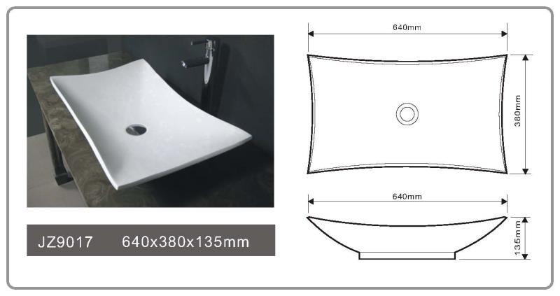 JINGZUN BATH solid surface/stone resin basin/sink JZ9017 JINGZUN BATH solid surface/stone resin basin/sink JZ9017