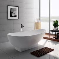 71 Inch Modern Solid Surface Freestanding Soak Bathtub JZ8604