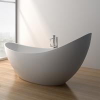 74 Inch Contemporary Solid Surface Freestanding Bathtub JZ8621