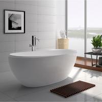 75 Inch Luxury Oval Solid Surface Long Lasting Freestanding Bathtub JZ8639