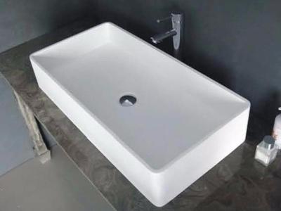 Cast Stone Solid Surface Bathroom Countertop Sink JZ9010
