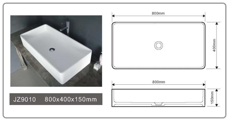 JINGZUN BATH solid surface/stone resin basin/sink JZ9010
