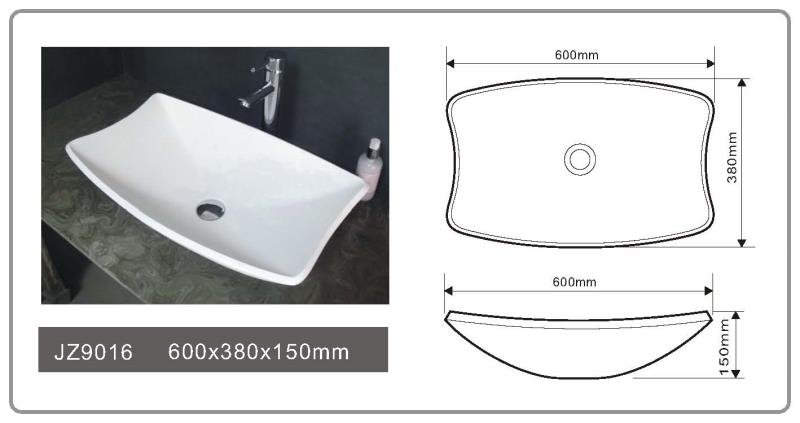 JINGZUN BATH solid surface/stone resin basin/sink JZ9016