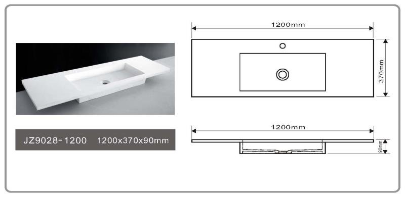 JINGZUN BATH solid surface/stone resin basin/sink JZ9028-1200