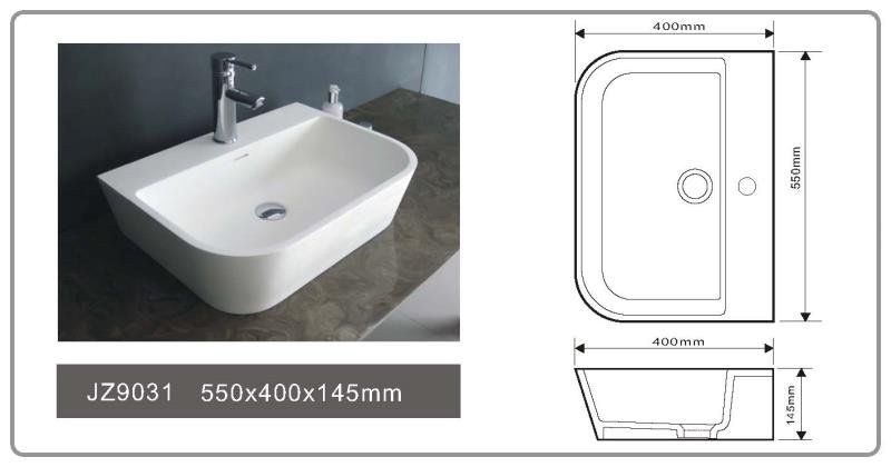 JINGZUN BATH solid surface/stone resin basin/sink JZ9031