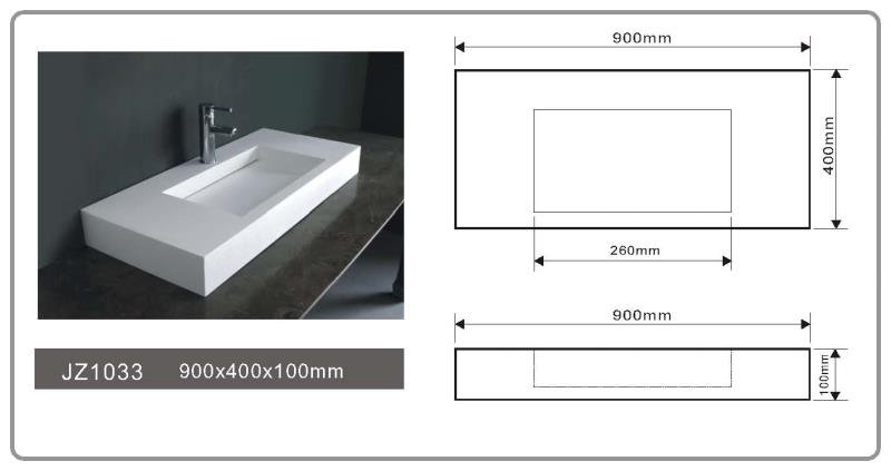 JINGZUN BATH solid surface basin/sink JZ1033