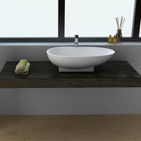 Cast Stone Solid Surface Bathroom Countertop Basin JZ9055
