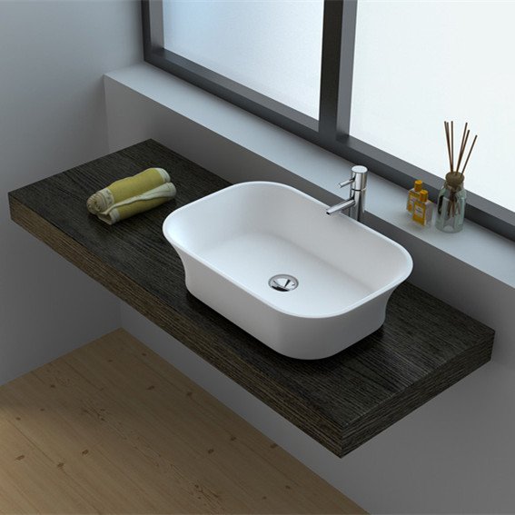 Cast Stone Solid Surface Bathroom Countertop Basin JZ9030