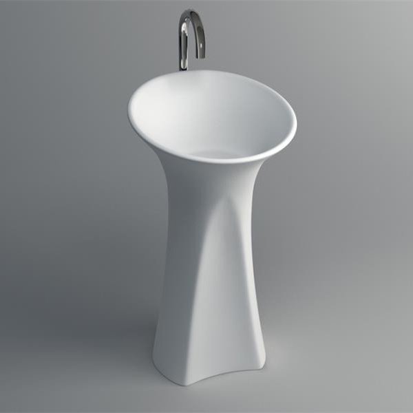 Solid Surface Pedestal Freestanding Basin JZ2007