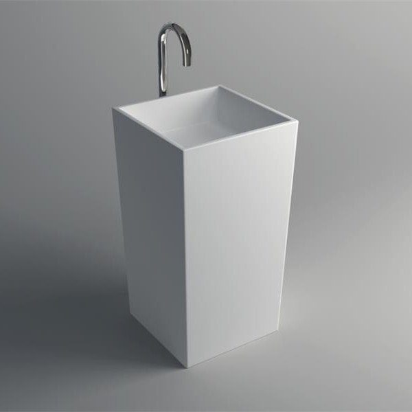JINZUN Solid Surface Pedestal Freestanding Sink JZ2001 Solid Surface Freestanding Basin image58