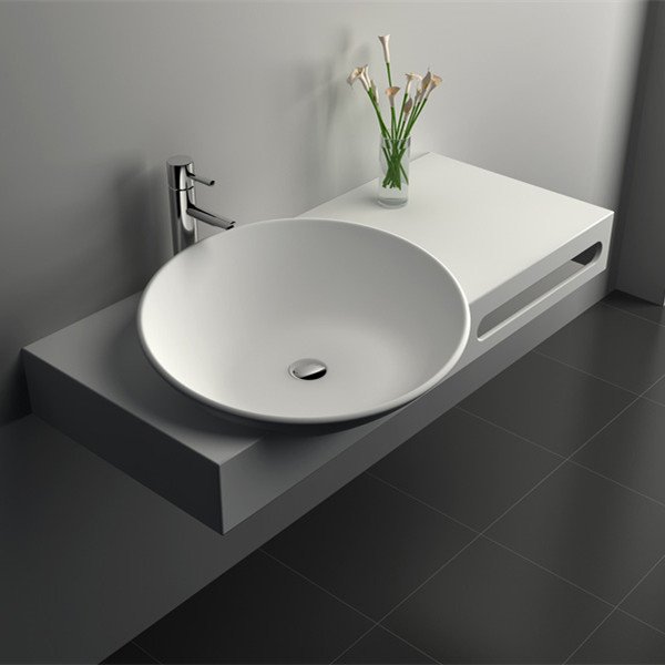Cast Stone Solid Surface Bathroom Countertop Sink JZ9026