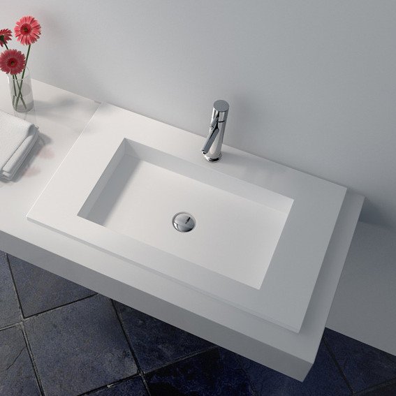 Cast Stone Solid Surface Countertop Wash Basin JZ9029