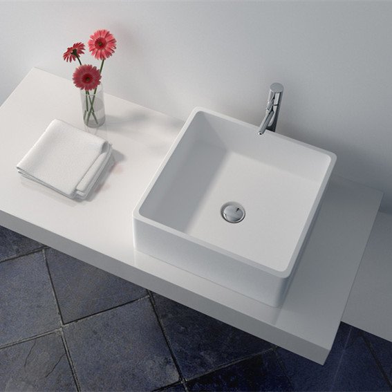 Cast Stone Solid Surface Countertop Wash Basin JZ9008