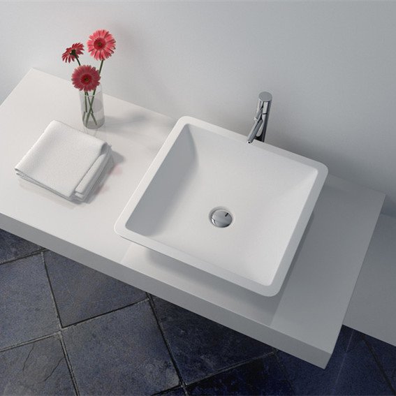 Cast Stone Solid Surface Bathroom Countertop Basin JZ9003