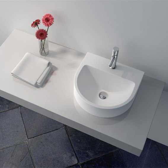 Cast Stone Solid Surface Countertop Wash Basin JZ9007