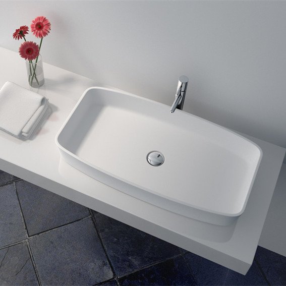 Cast Stone Solid Surface  Bathroom Countertop Basin series