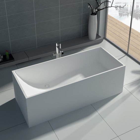 67 Inch High Quality Square Freestanding Solid Surface Tub JZ8607