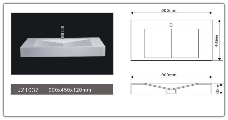JINGZUN BATH solid surface basin/sink JZ1037 JINGZUN BATH solid surface basin/sink JZ1037
