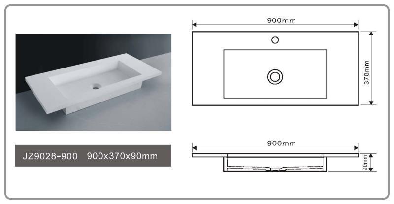 JINGZUN BATH solid surface/stone resin basin/sink JZ9028-900 JINGZUN BATH solid surface/stone resin basin/sink JZ9028-900