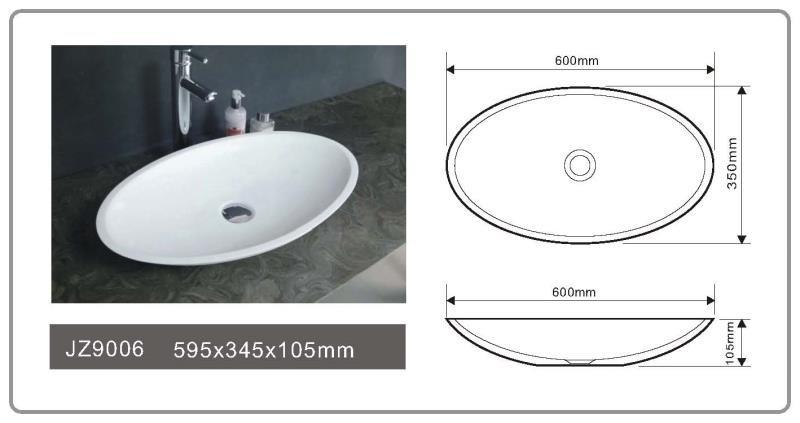 JINGZUN BATH solid surface/stone resin basin/sink JZ9006 JINGZUN BATH solid surface/stone resin basin/sink JZ9006