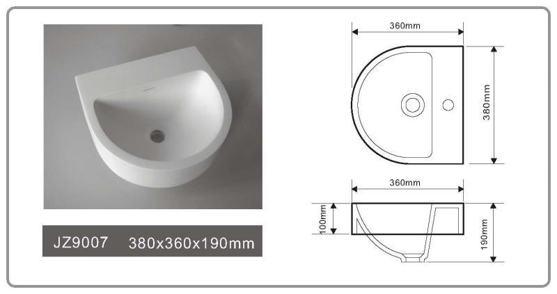 JINGZUN BATH solid surface/stone resin basin/sink JZ9007 JINGZUN BATH solid surface/stone resin basin/sink JZ9007
