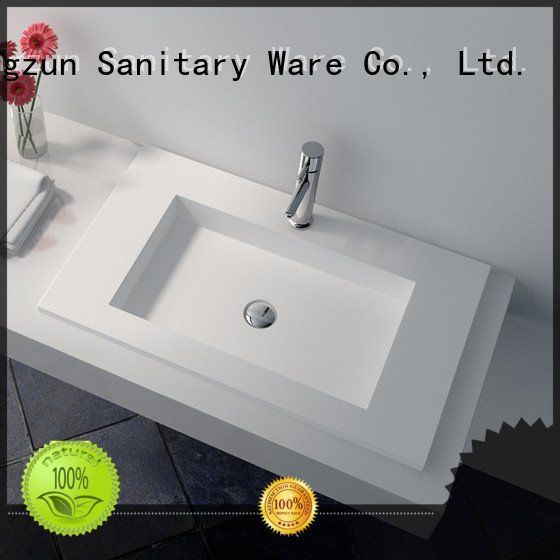 Professional Solid Surface Bathroom Basin Cast Stone Solid Surface
