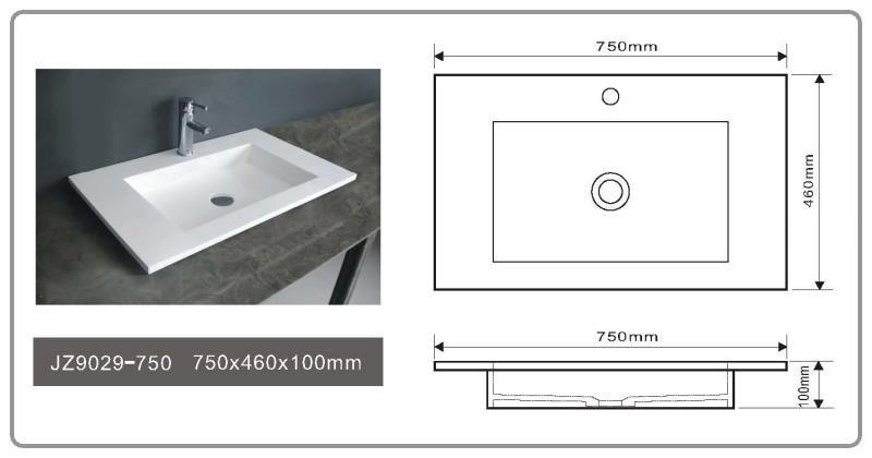 JINGZUN BATH solid surface/stone resin basin/sink JZ9029-750 JINGZUN BATH solid surface/stone resin basin/sink JZ9029-750