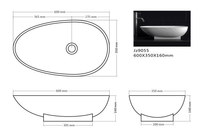 JINGZUN BATH solid surface/stone resin basin/sink JZ9055 JINGZUN BATH solid surface/stone resin basin/sink JZ9055