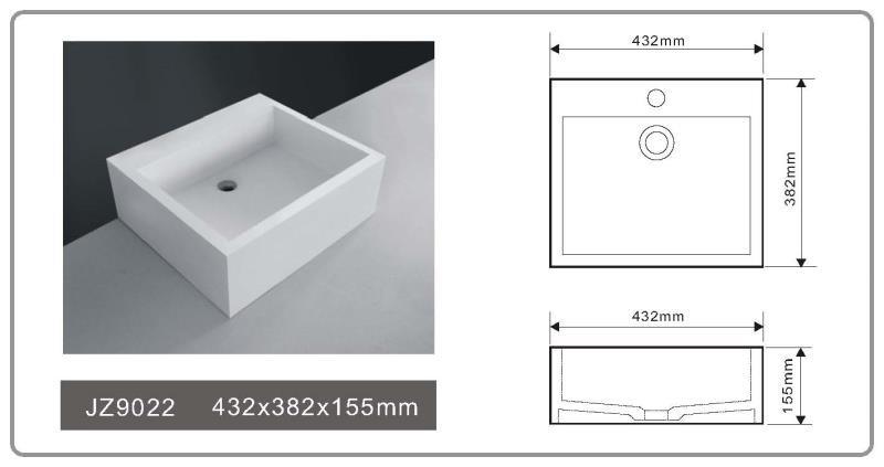 JINGZUN BATH solid surface/stone resin basin/sink JZ9022 JINGZUN BATH solid surface/stone resin basin/sink JZ9022