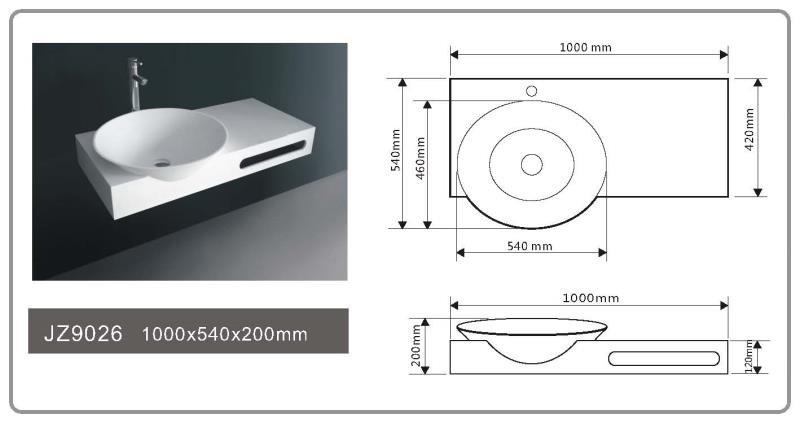 JINGZUN BATH solid surface/stone resin basin/sink JZ9026 JINGZUN BATH solid surface/stone resin basin/sink JZ9026