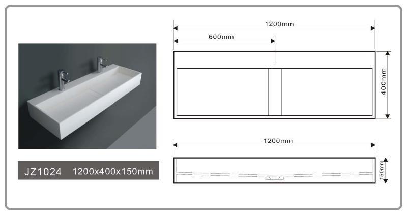 JINGZUN BATH solid surface basin/sink JZ1024 JINGZUN BATH solid surface basin/sink JZ1024
