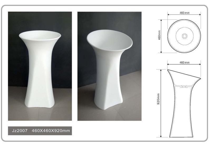 JINGZUN BATH solid surface/stone resin freestanding basin/sink JZ2007 JINGZUN BATH solid surface/stone resin freestanding basin/sink JZ2007