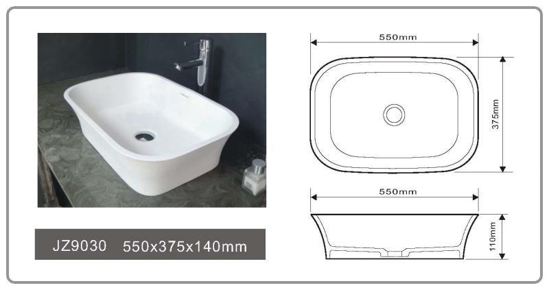 JINGZUN BATH solid surface/stone resin basin/sink JZ9030 JINGZUN BATH solid surface/stone resin basin/sink JZ9030