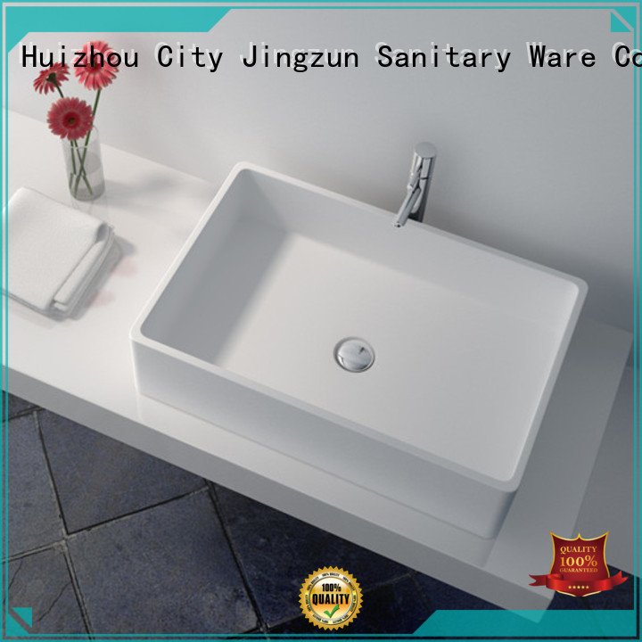 Cast Stone Solid Surface Countertop Wash Basin Jz9009 Acrylic