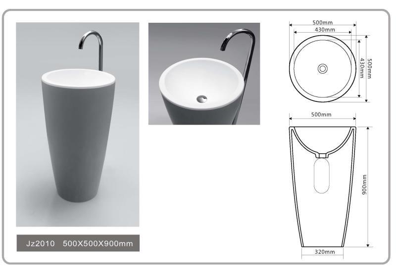 JINGZUN BATH solid surface/stone resin freestanding basin/sink JZ2010 JINGZUN BATH solid surface/stone resin freestanding basin/sink JZ2010
